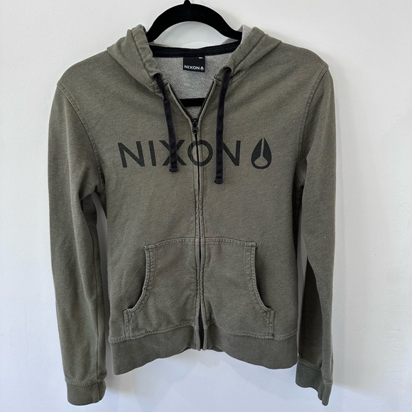 Nixon Women’s Olive Zip Up Hoodie - Size: Small - Picture 1 of 8